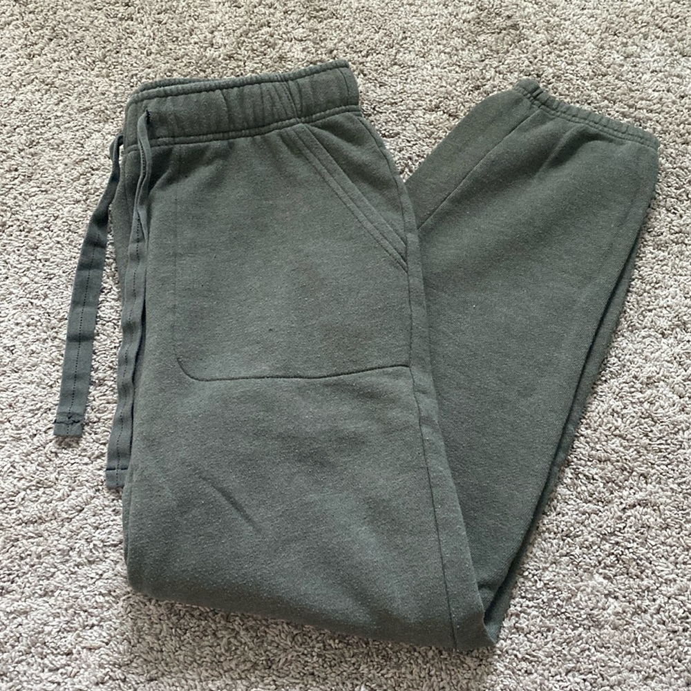 Aerie Green Cotton Joggers